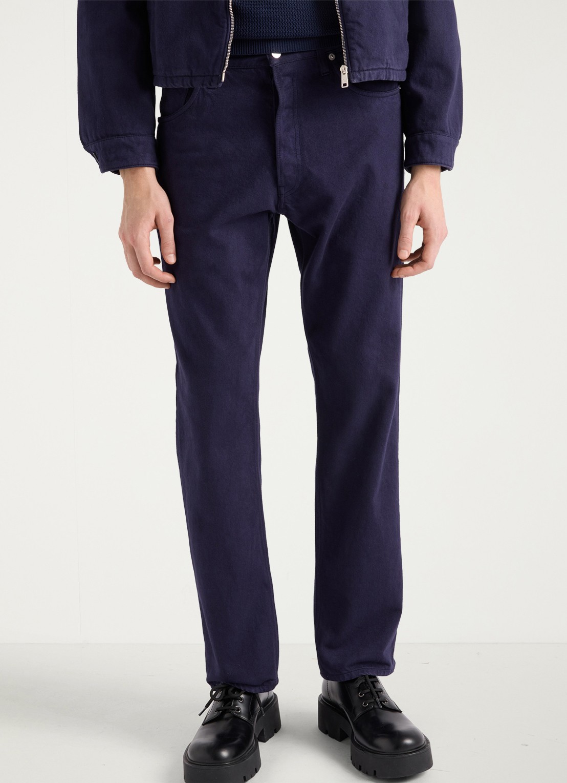 Prada Straight leg jeans met donkere wassing - detail 4 indigo