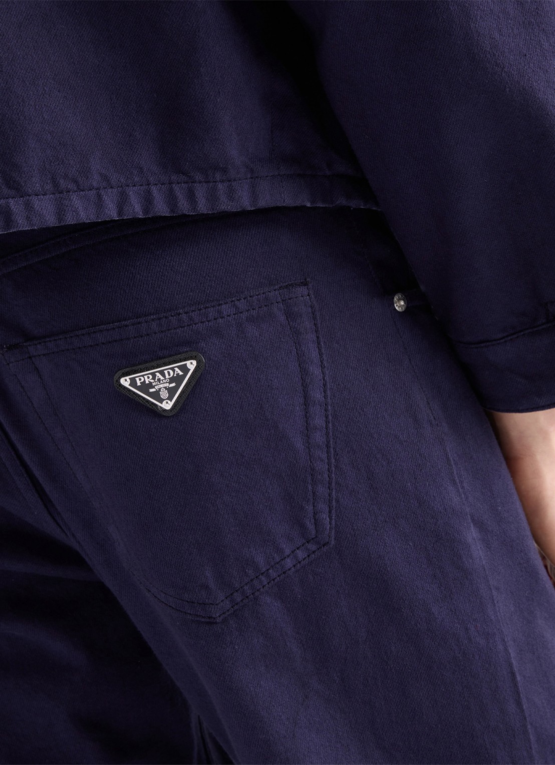 Prada Straight leg jeans met donkere wassing - detail 5 indigo