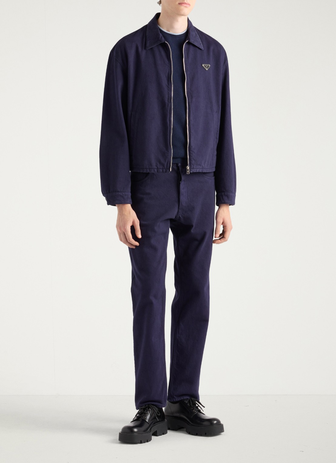 Prada Straight leg jeans met donkere wassing - voorkant 3 indigo