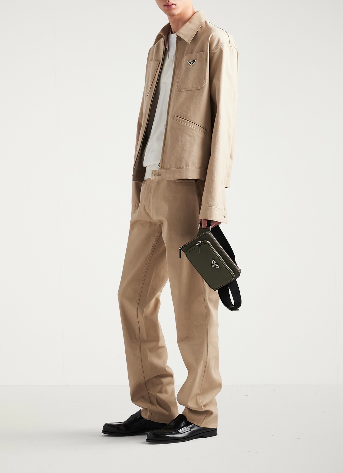 Prada Straight leg jeans met gekleurde wassing - voorkant 5 beige