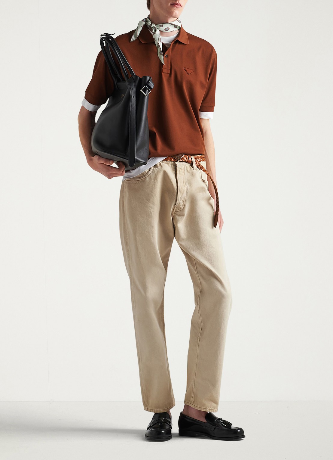 Prada Straight leg jeans met gekleurde wassing - detail 2 beige