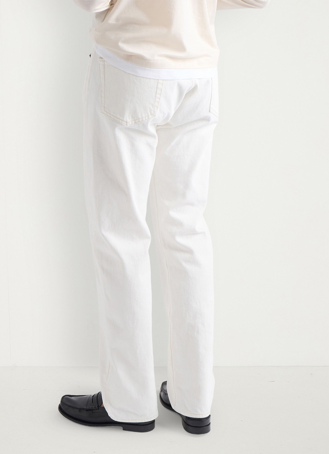 Prada Straight leg jeans met gekleurde wassing - detail 3 wit