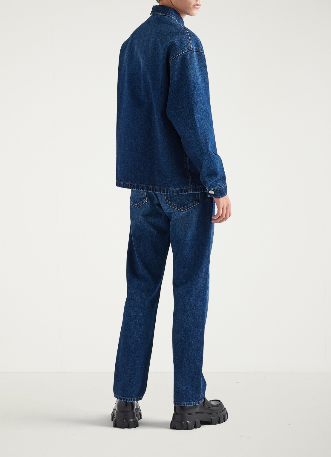Prada Straight leg jeans met medium wassing - achterkant indigo