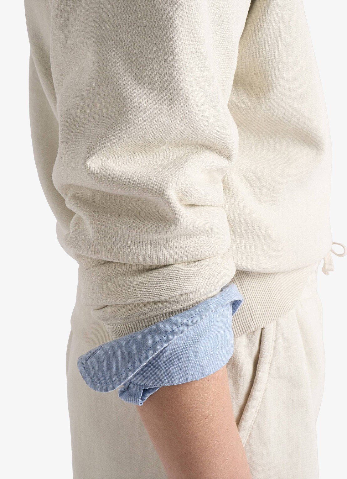 Prada Sweater met ronde hals - detail 6 gebroken wit