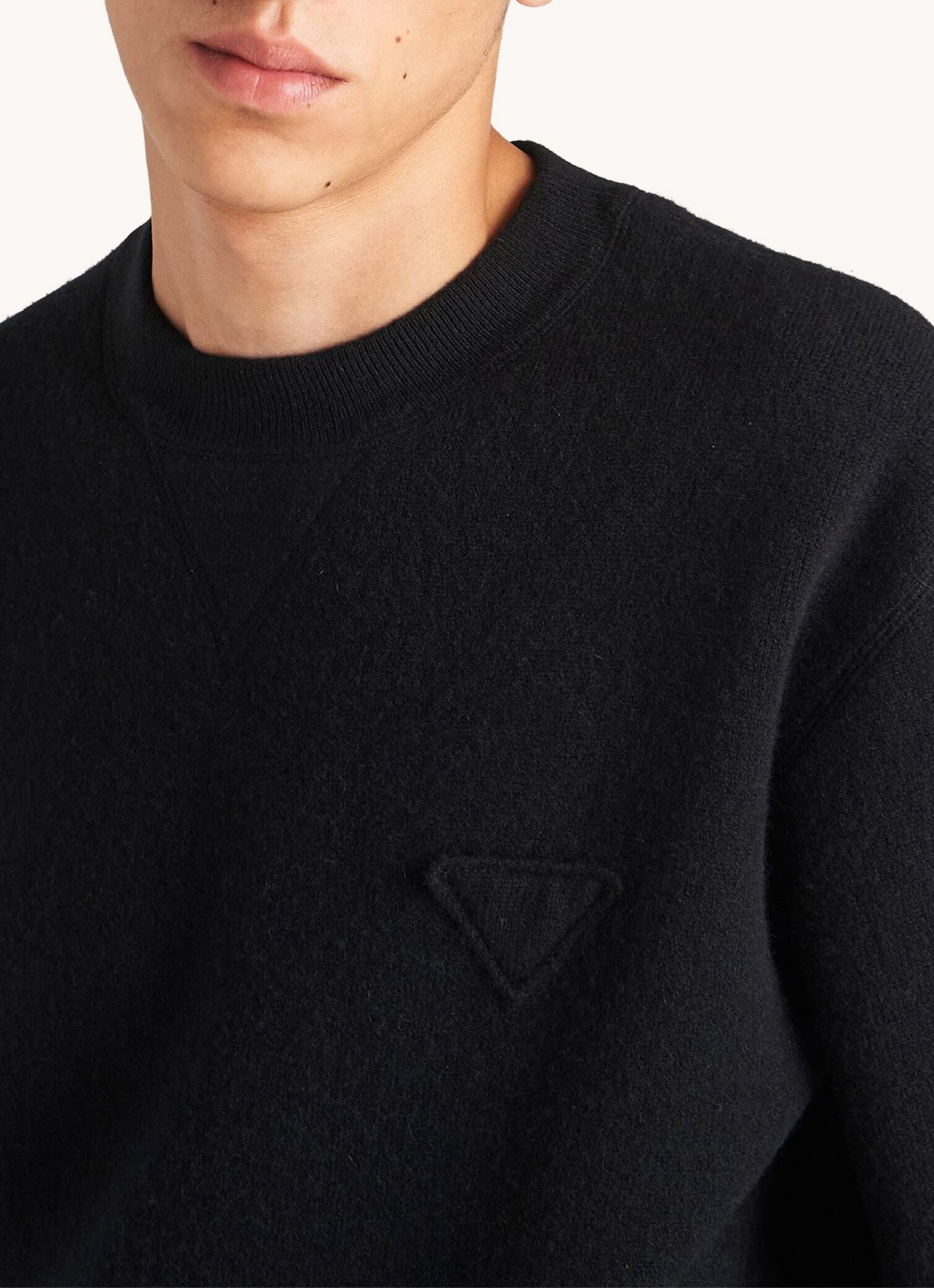 Prada Sweater van kasjmier - detail 2 zwart