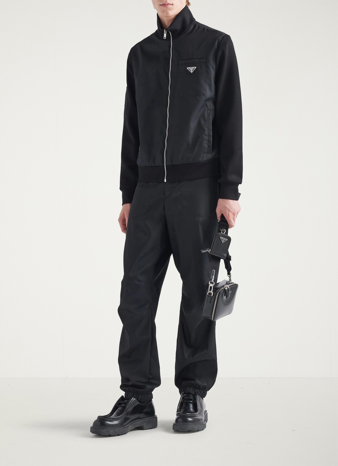Prada Sweatvest met logo - voorkant 2 zwart
