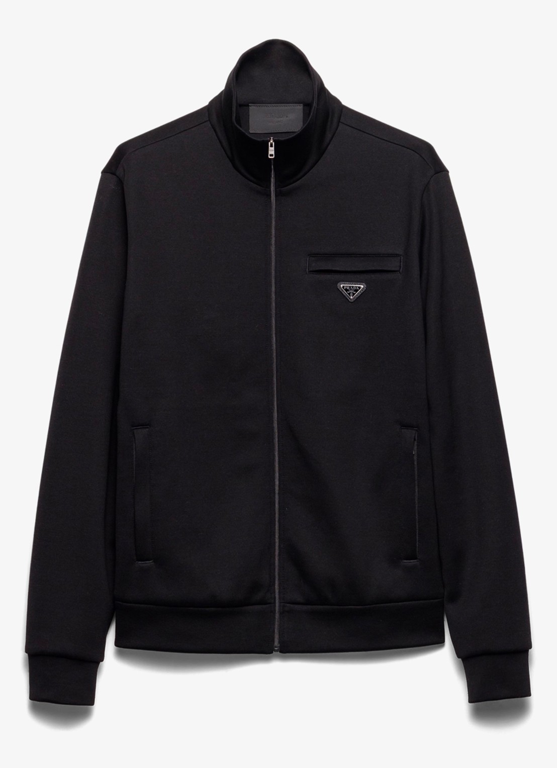 Prada Sweatvest met ritszakken - voorkant 6 zwart