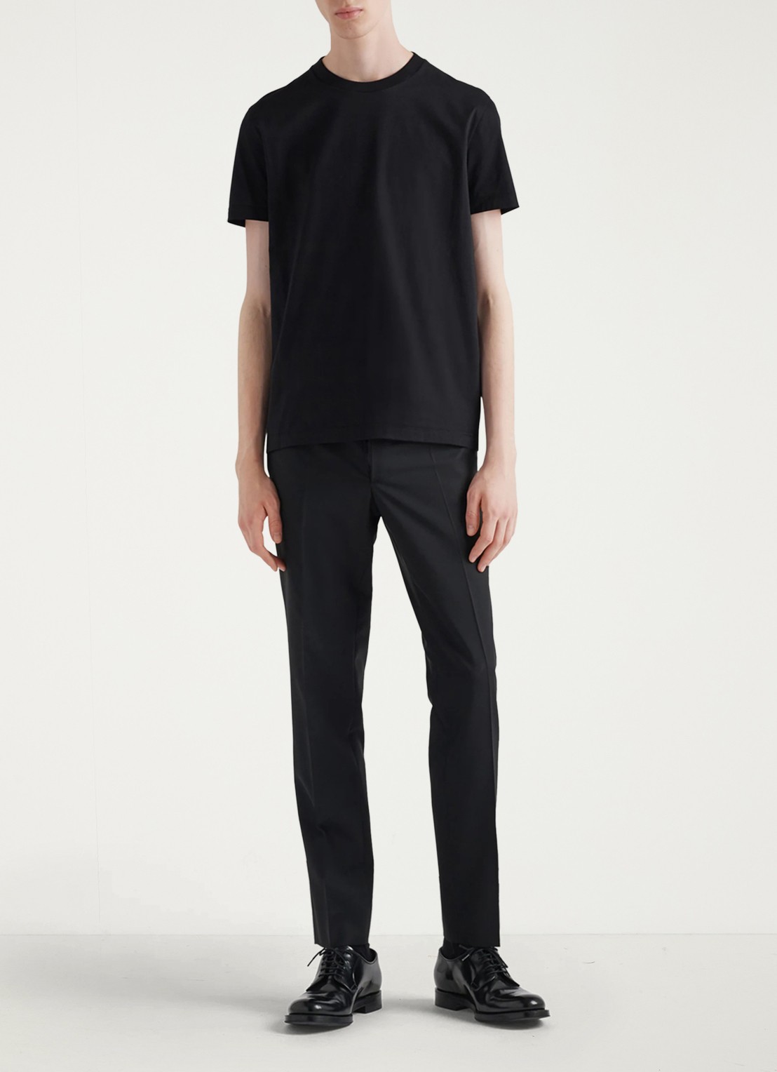 Prada T-shirt met ronde hals in 3-pack - voorkant 2 zwart