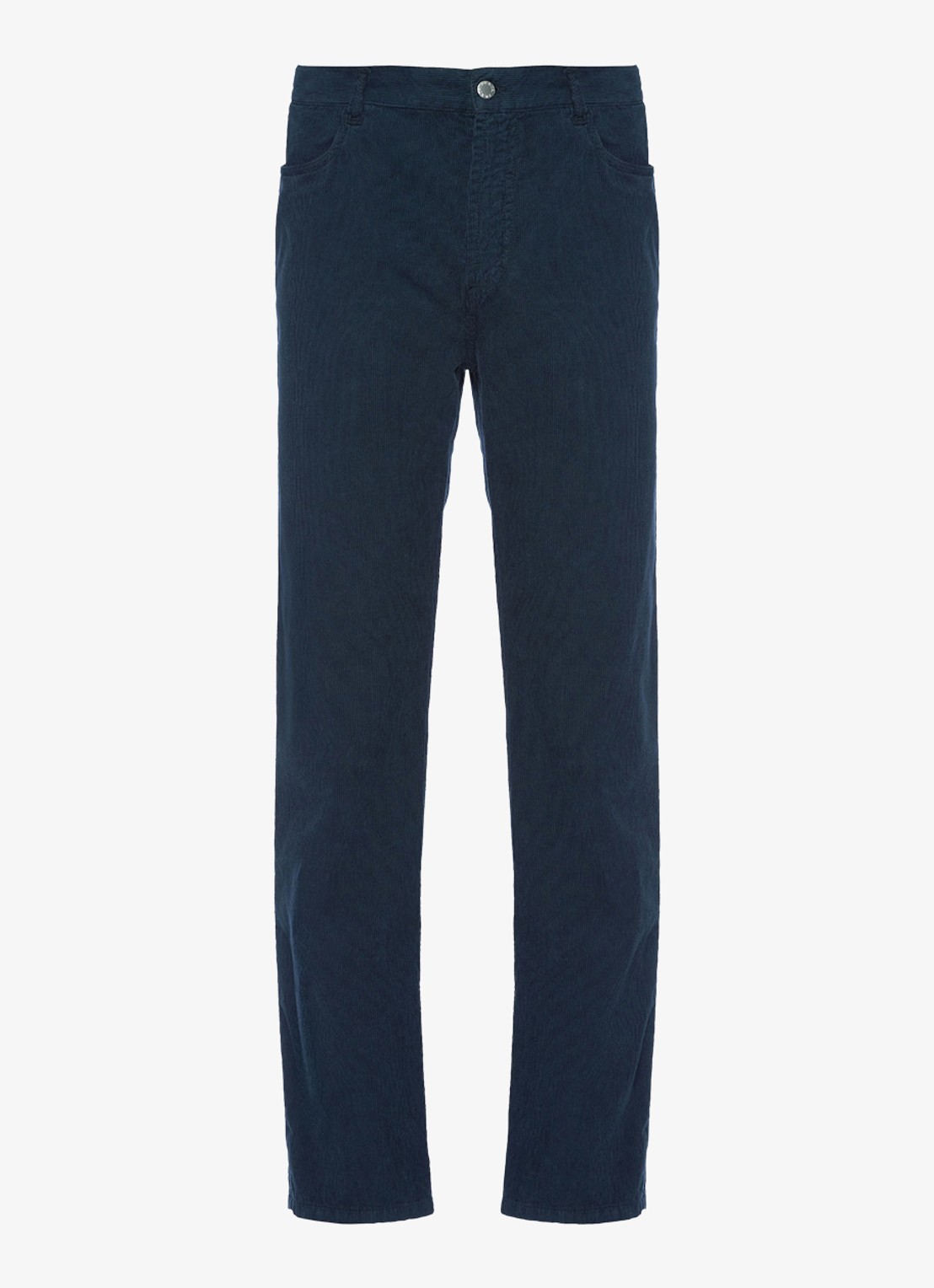 Prada Tapered fit broek van corduroy - voorkant 3 donkerblauw