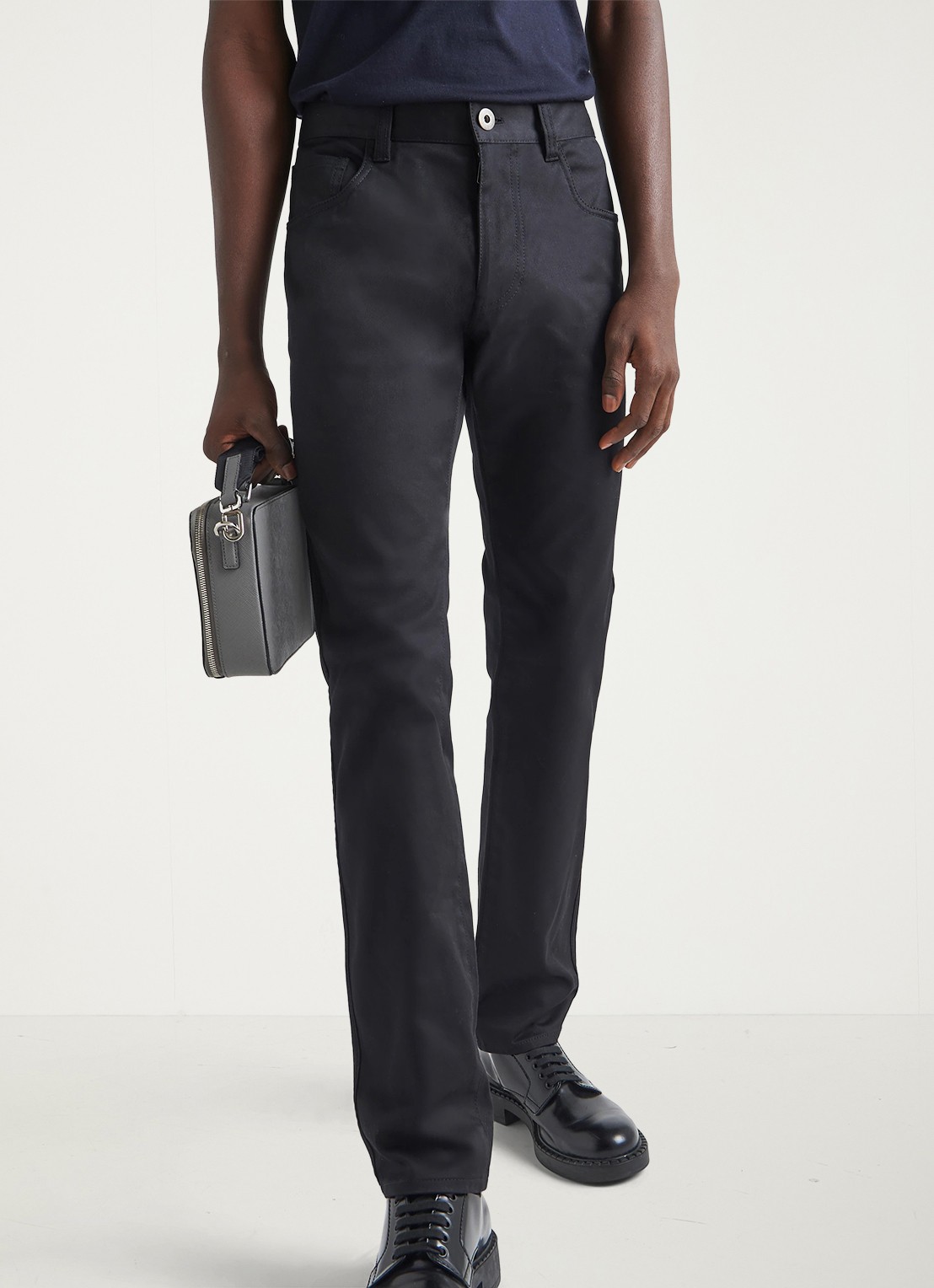 Prada Tapered jeans met stretch - detail 3 zwart