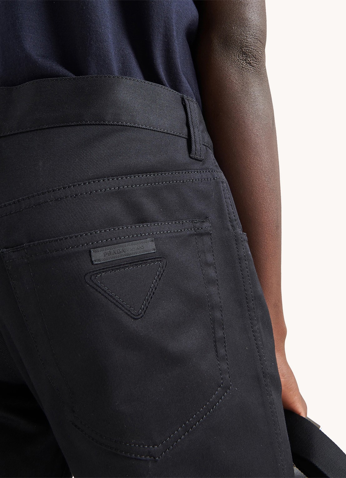 Prada Tapered jeans met stretch - detail 4 zwart