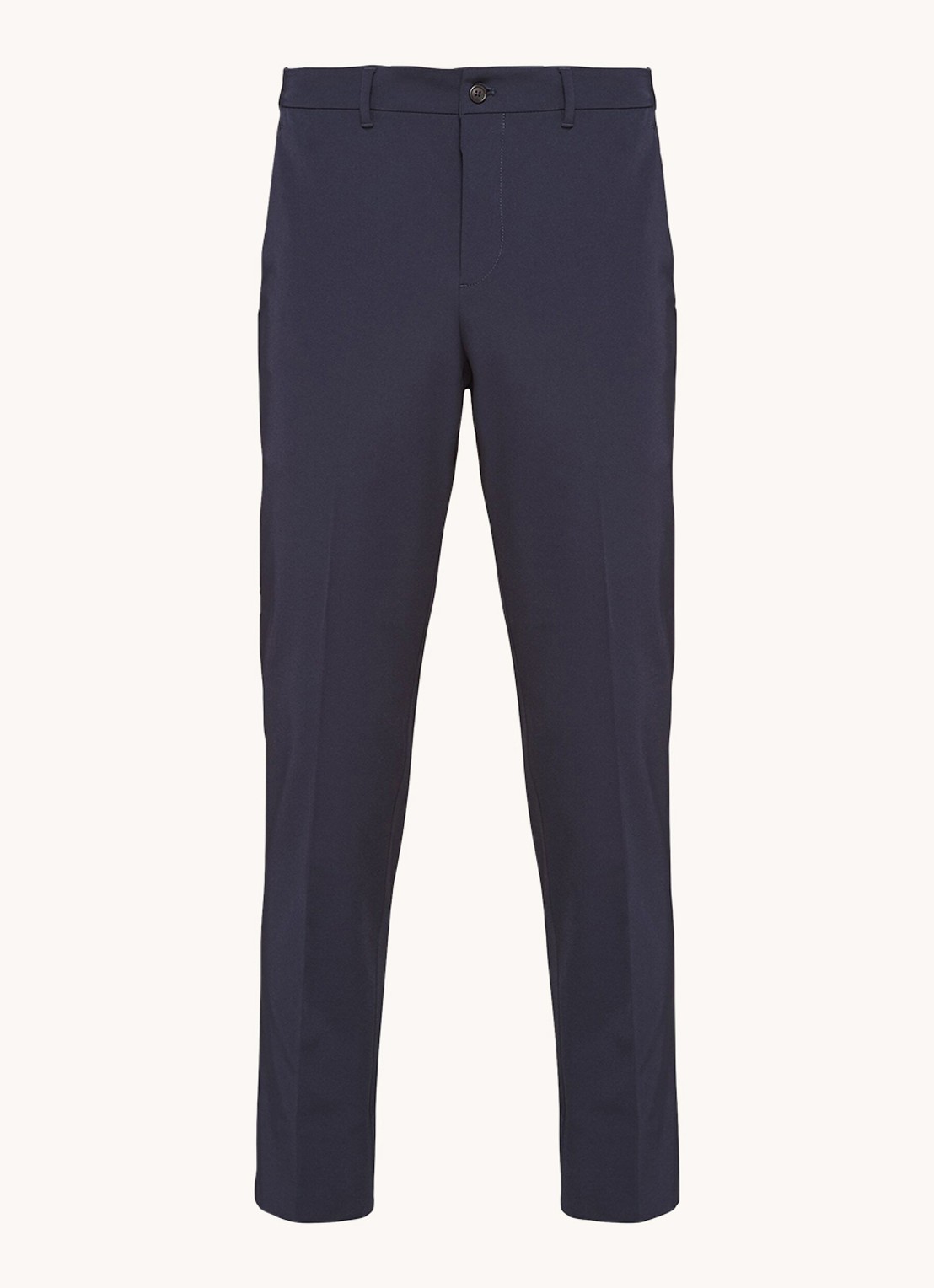Prada Techno slim fit pantalon met steekzakken - voorkant donkerblauw