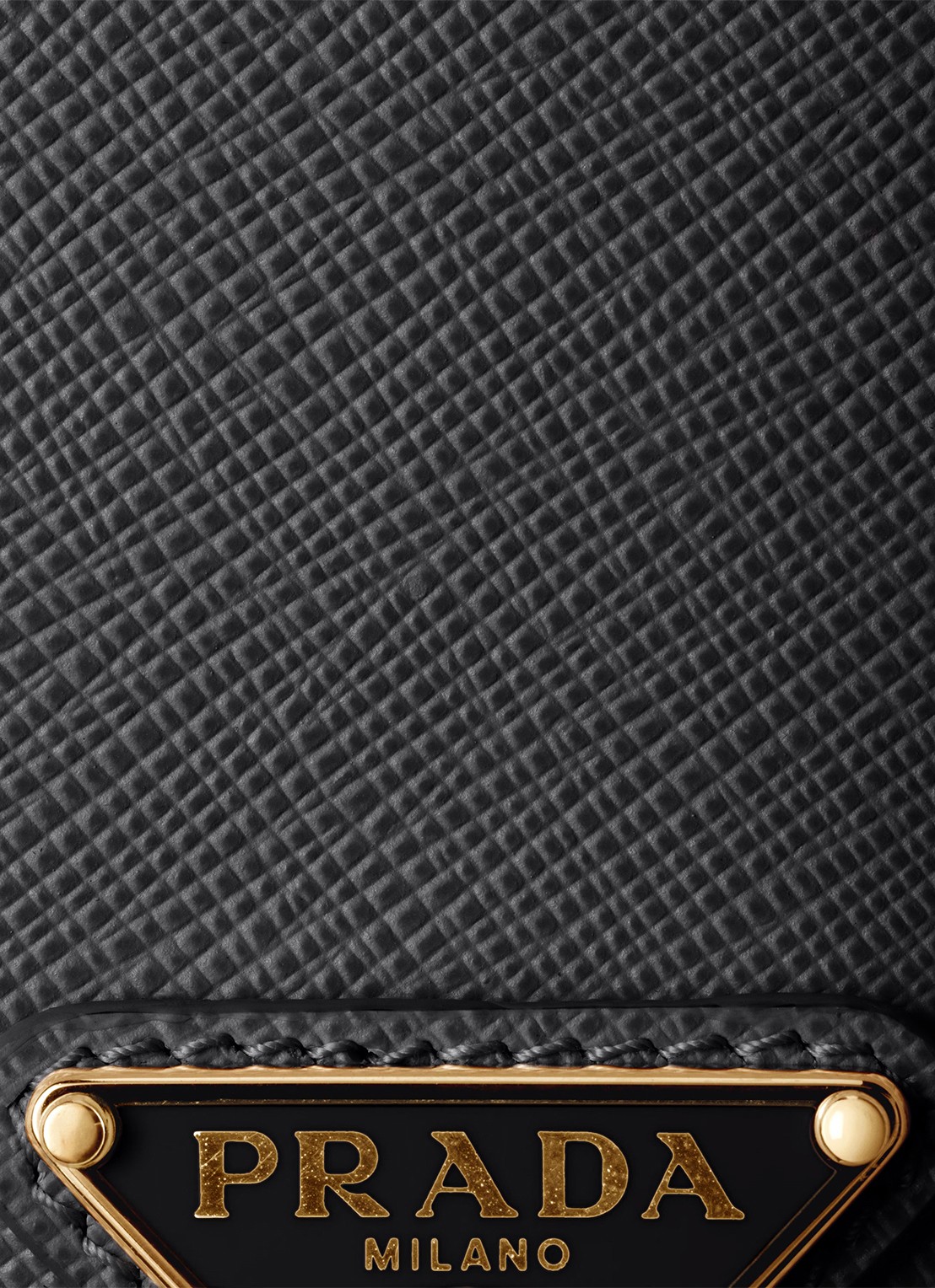 Prada Telefoonhoes van kalfsleer voor iPhone 17 Pro - detail 3 zwart