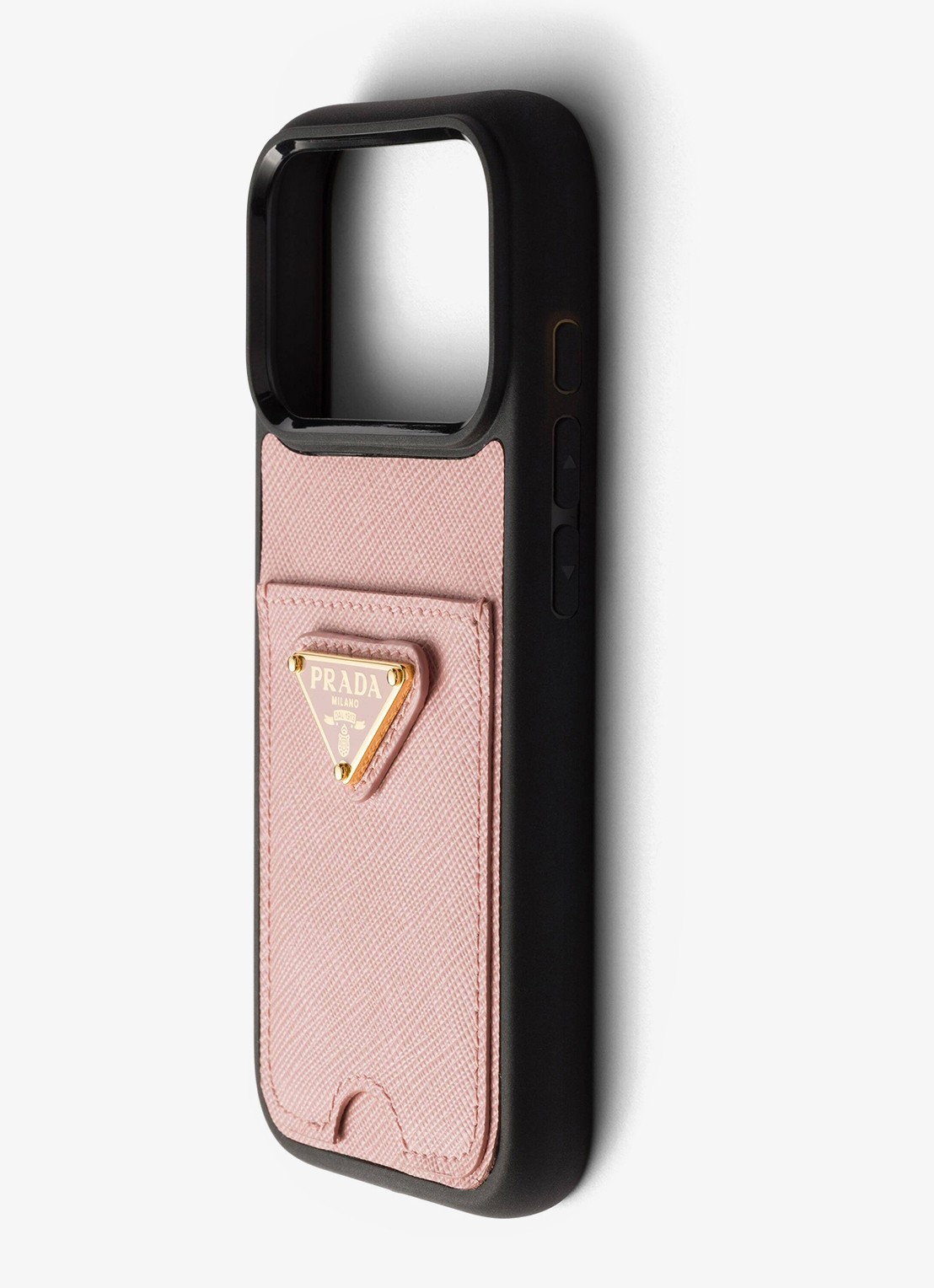 Prada Telefoonhoes van kalfsleer voor iPhone 17 Pro - detail 3 oudroze