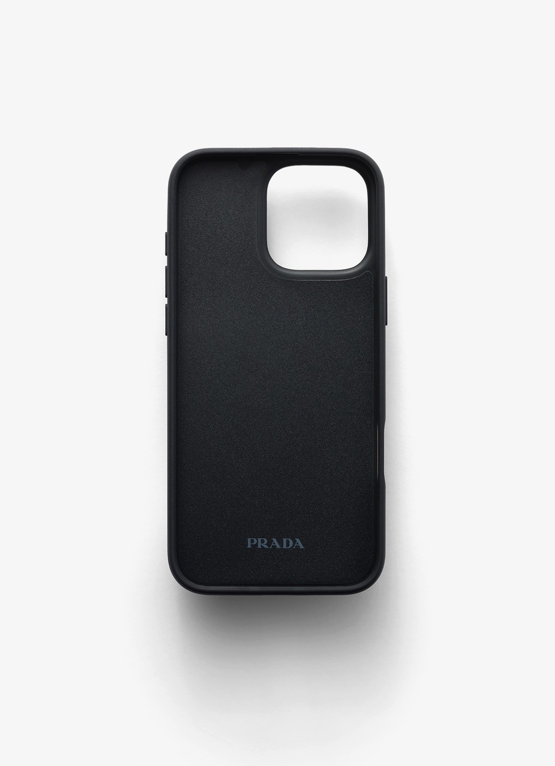 Prada Telefoonhoesje van kalfsleer voor iPhone 16 Pro Max - detail zwart