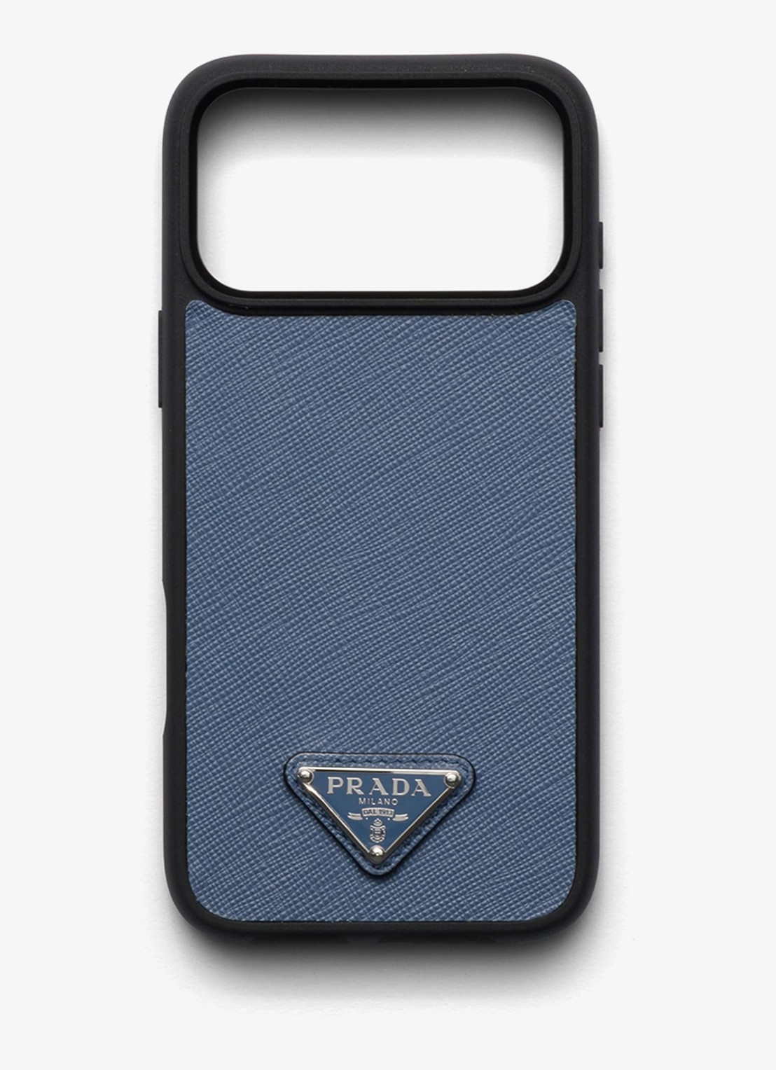 Prada Telefoonhoesje van leer voor iPhone 17 Pro Max - voorkant 2 donkerblauw