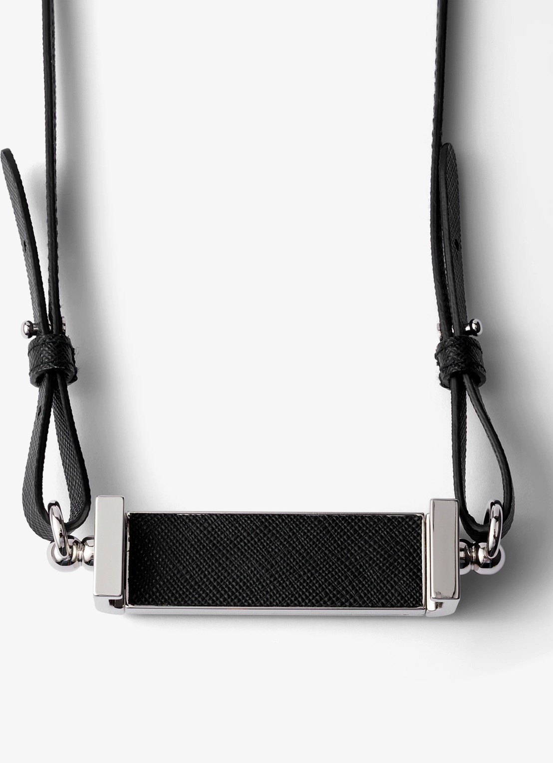 Prada Telefoonhoesje van leer - voorkant 2 zwart