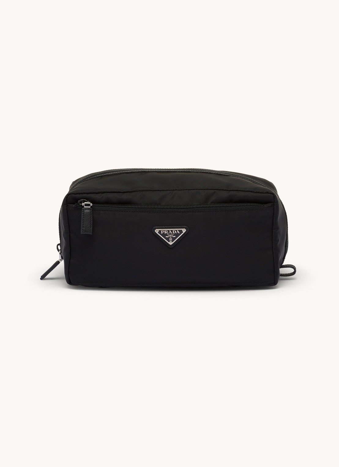 Prada Toilettas met leren details - voorkant zwart