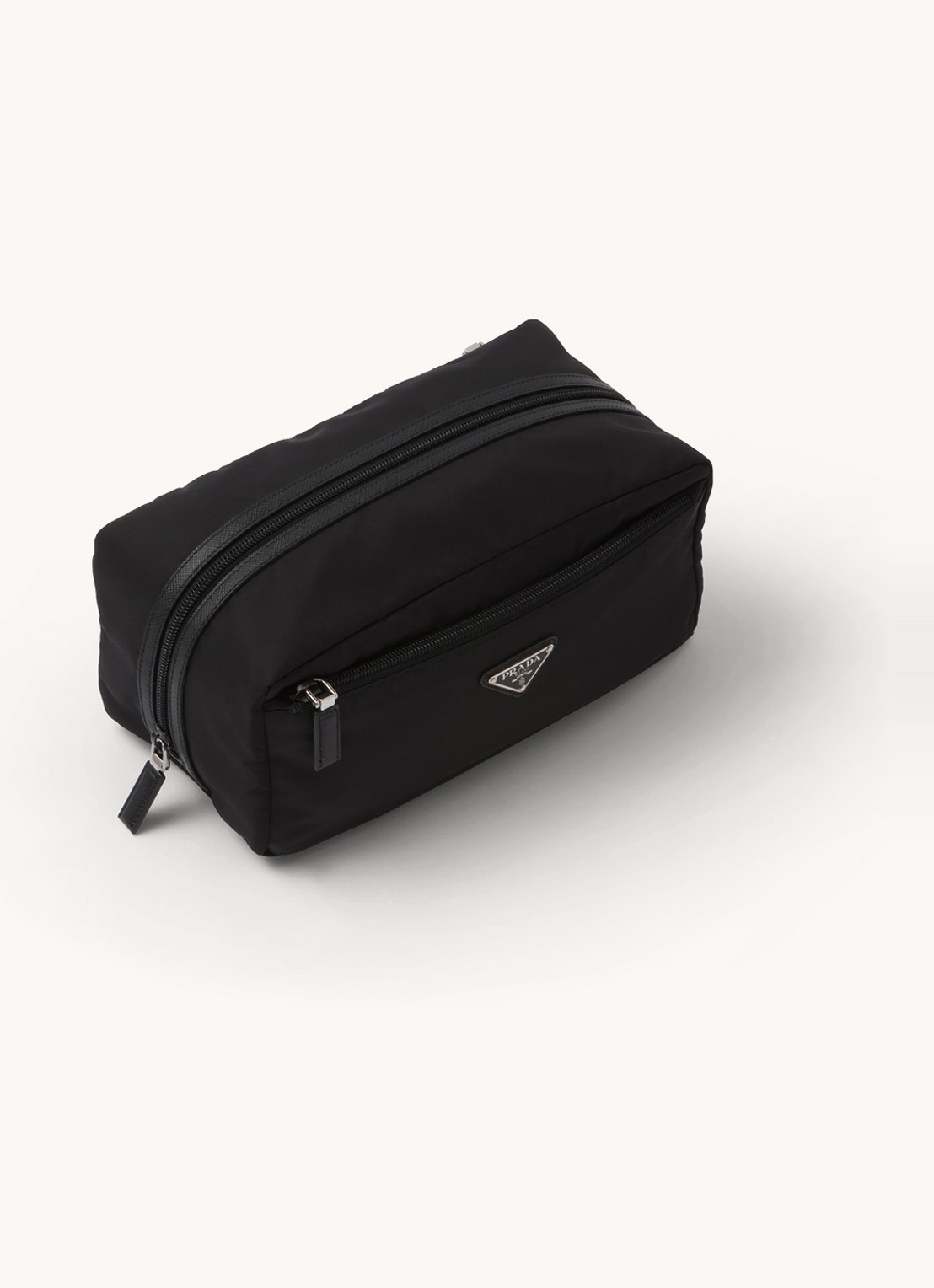 Prada Toilettas met leren details - voorkant 2 zwart