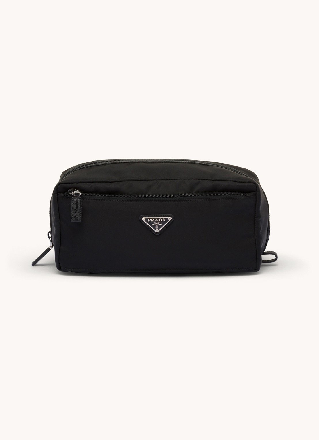 Prada Toilettas met leren details - voorkant 3 zwart
