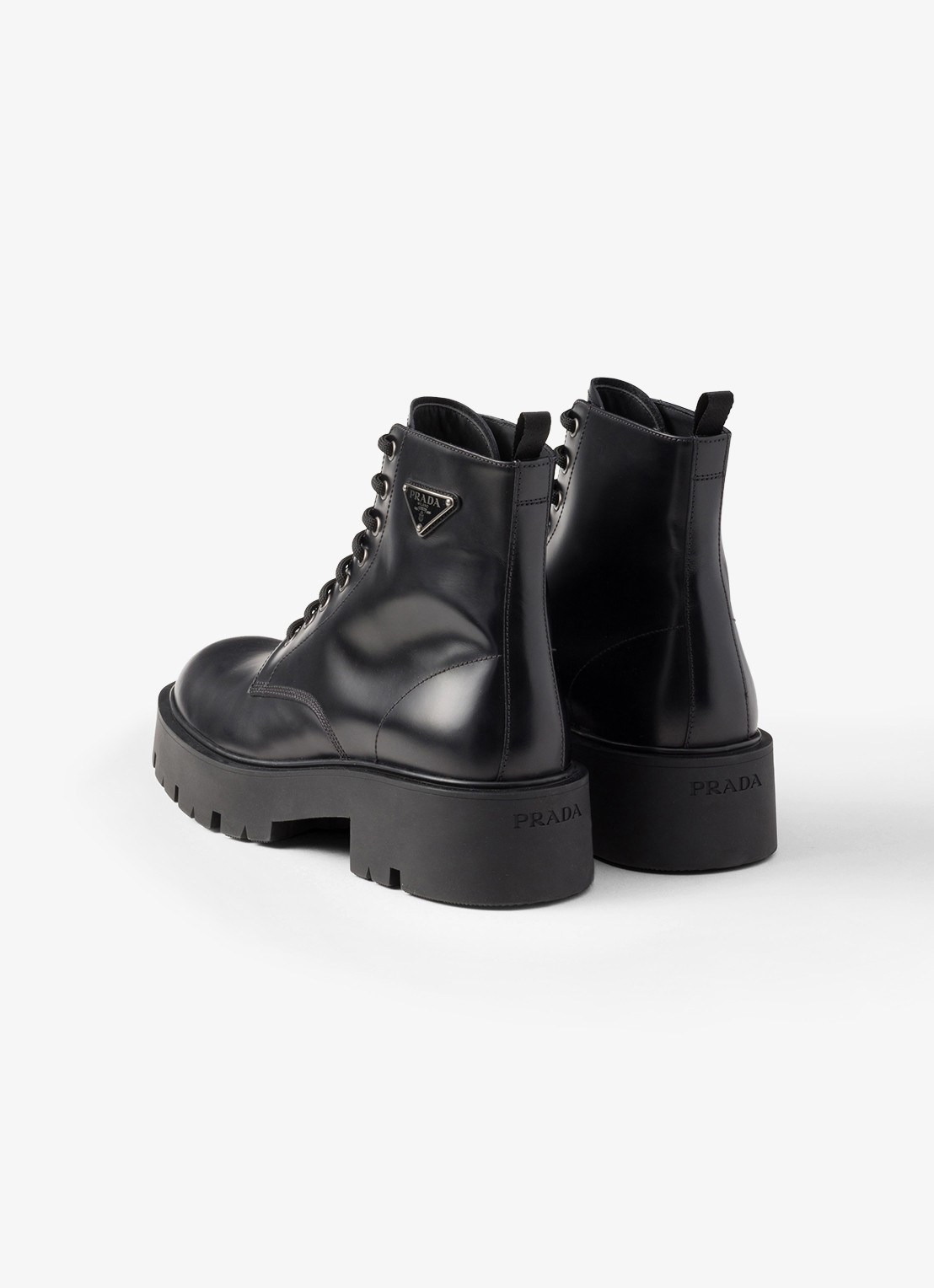 Prada Veterboot van leer - achterkant 5 zwart