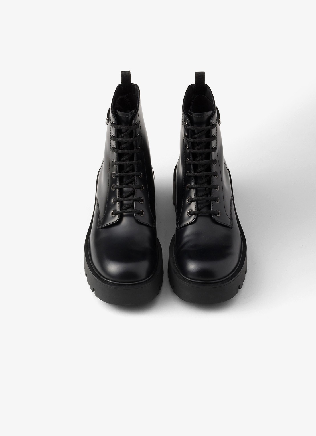 Prada Veterboot van leer - detail 2 zwart