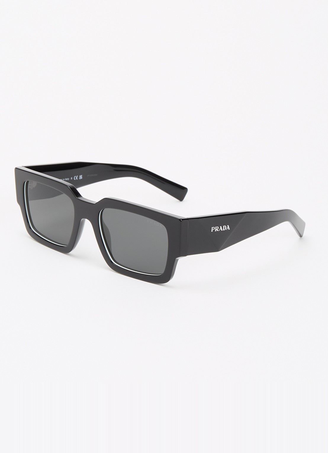 Prada Wayfarer zonnebril PR B17S - voorkant zwart