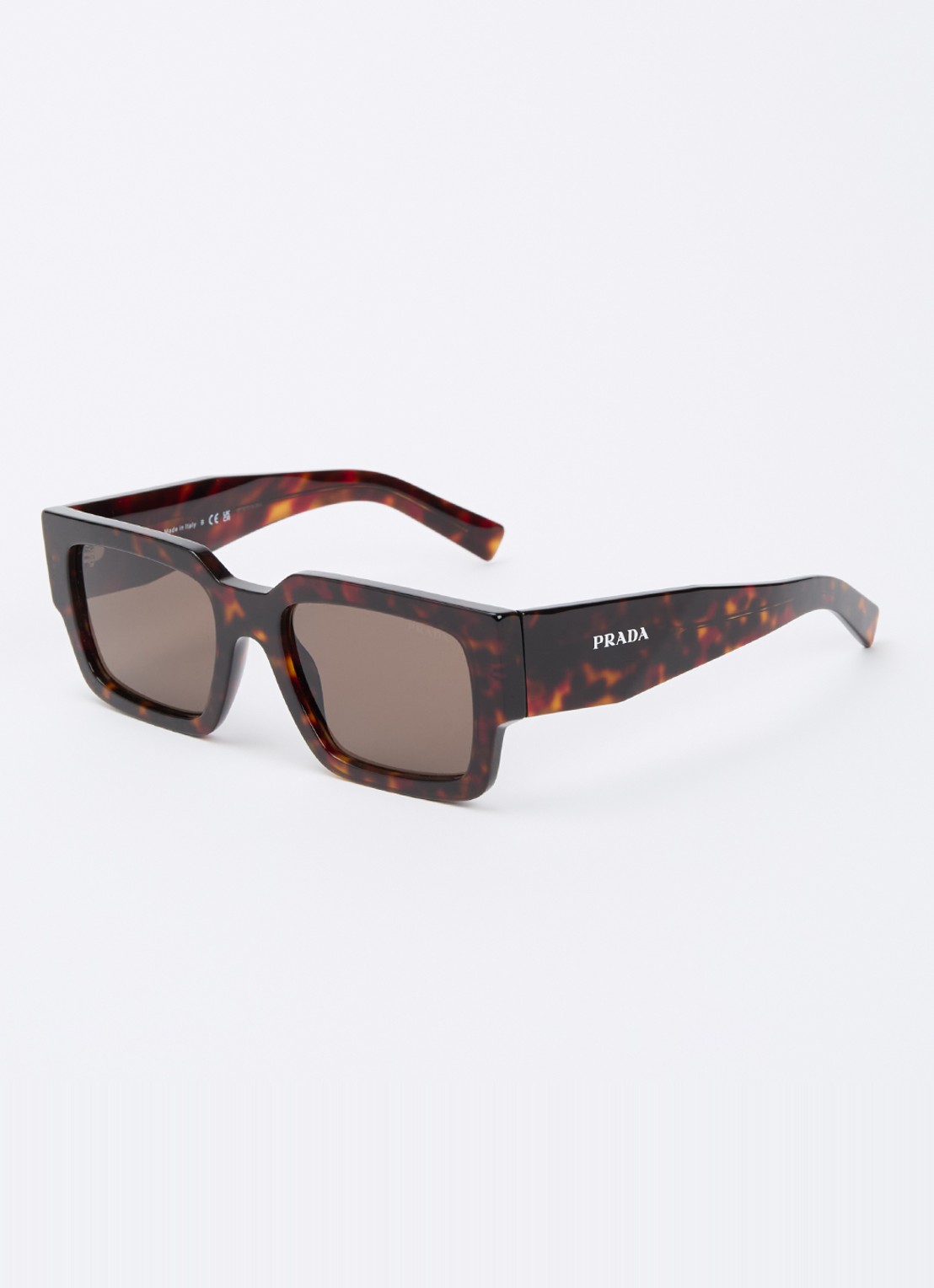 Prada Wayfarer zonnebril PR B17S - voorkant 4 donkerbruin