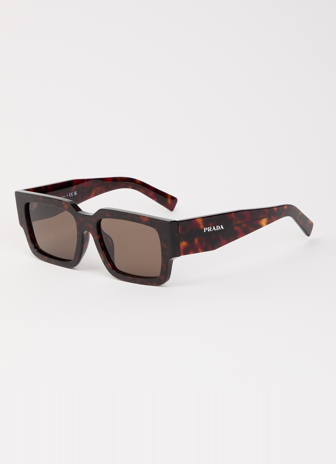 Prada Wayfarer zonnebril PR B17SF - voorkant donkerbruin