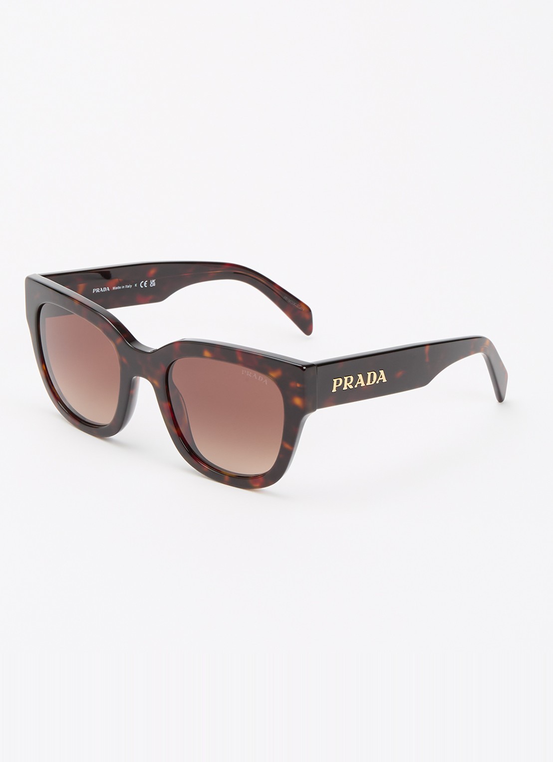 Prada Wayfarer zonnebril PR C04S - voorkant 4 donkerbruin
