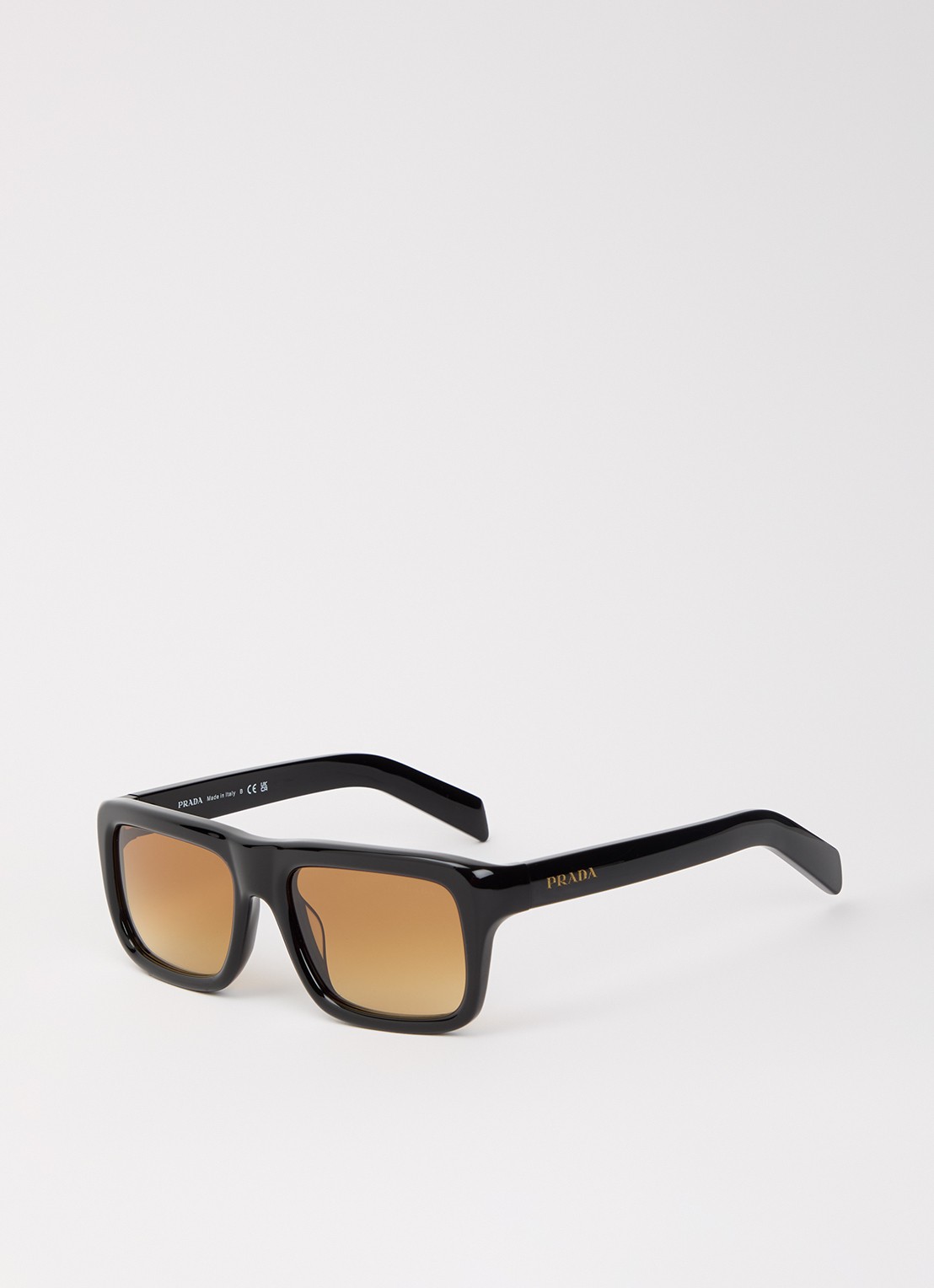 Prada Wayfarer zonnebril PR D11SF - voorkant zwart