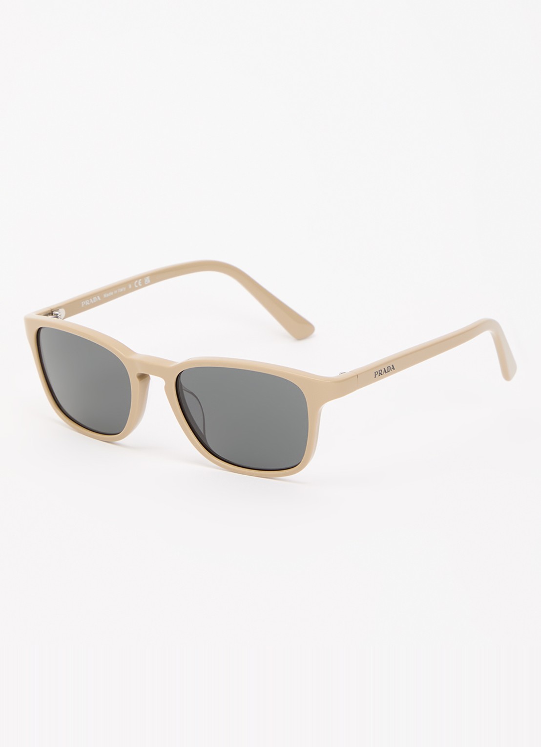 Prada Wayfarer zonnebril PR D13U - voorkant beige