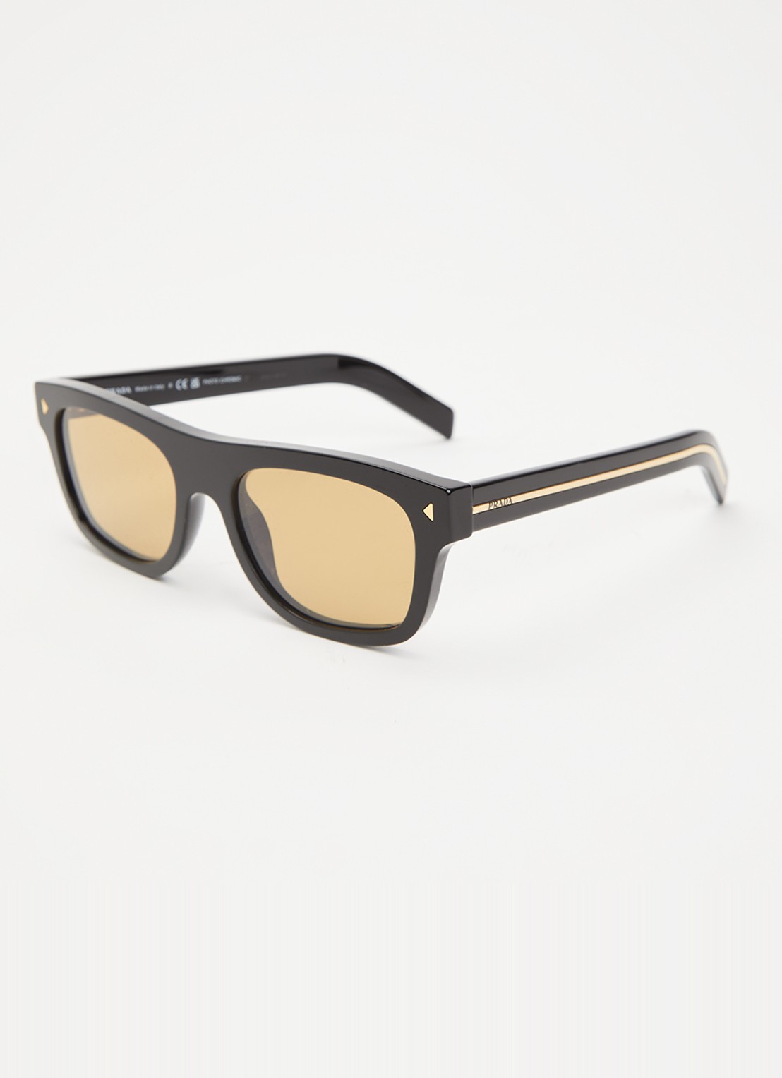 Prada Wayfarer zonnebril PRB12S - voorkant zwart