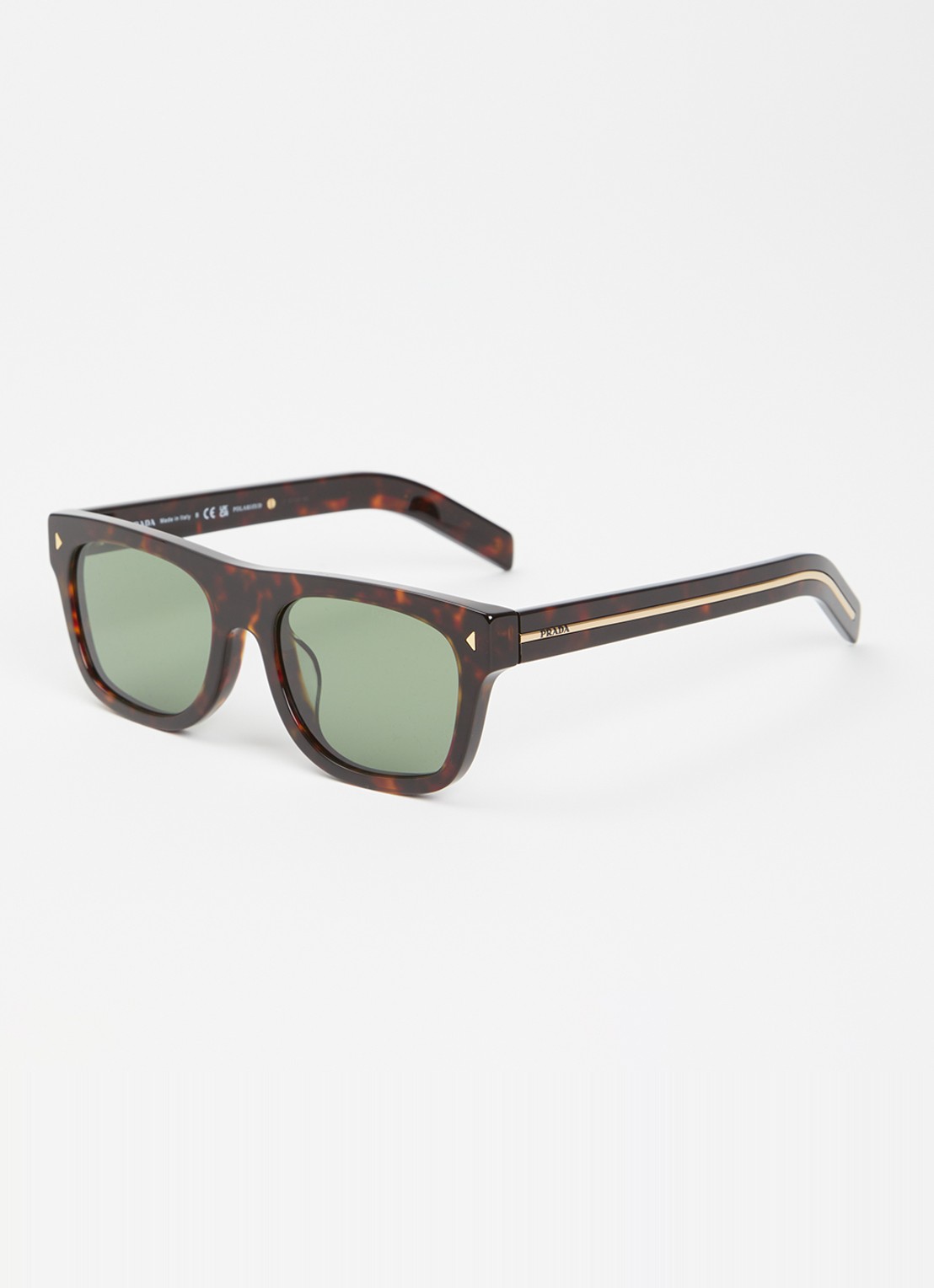 Prada Wayfarer zonnebril PRB12SF - voorkant 4 roodbruin
