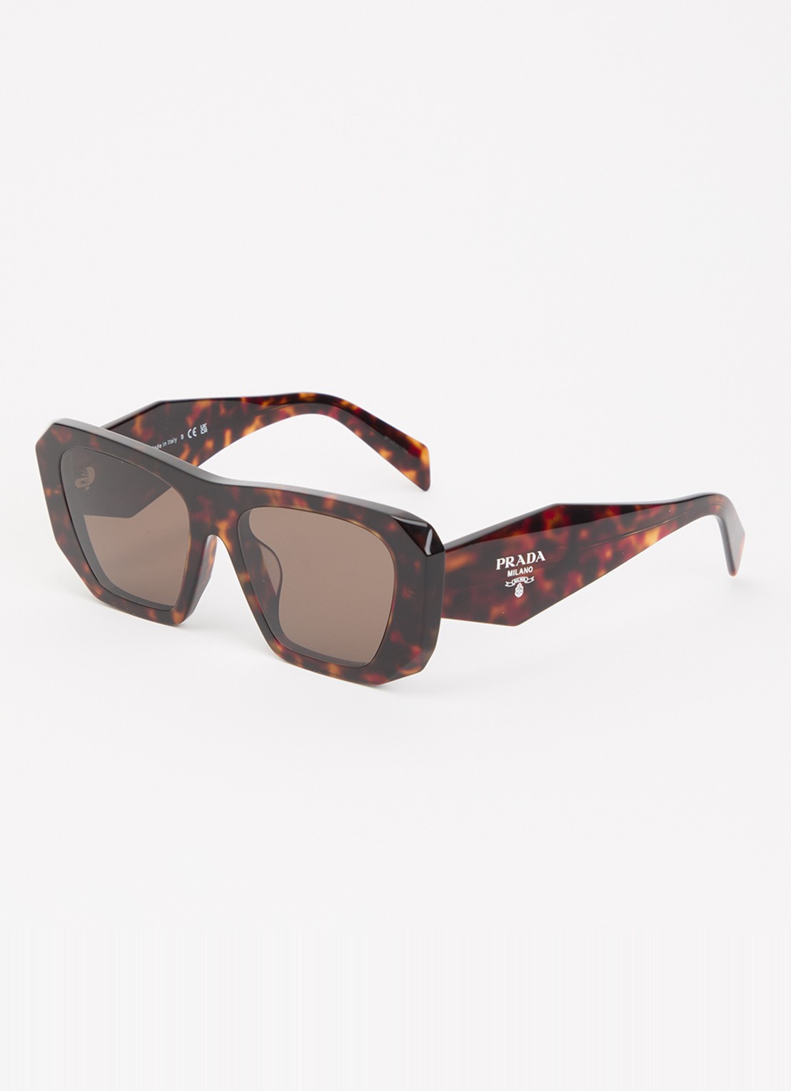 Prada Wayfarer zonnebril PRB18SF - voorkant 4 donkerbruin