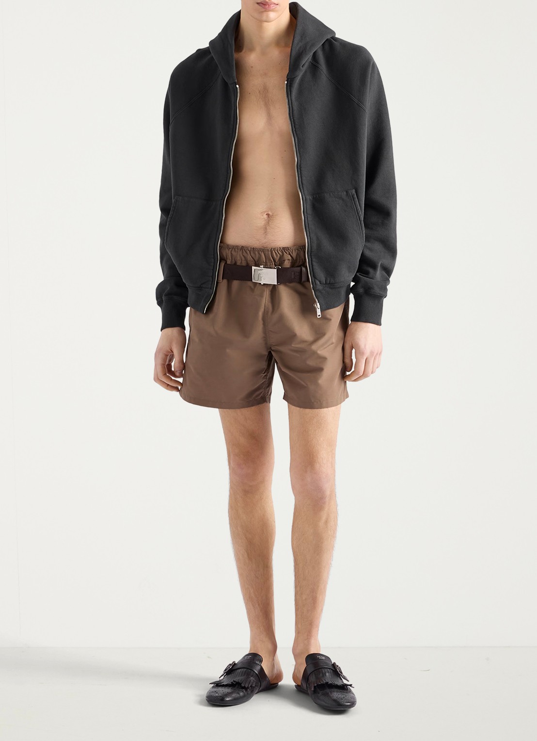 Prada Zwemshorts met steekzakken - voorkant 5 bruin