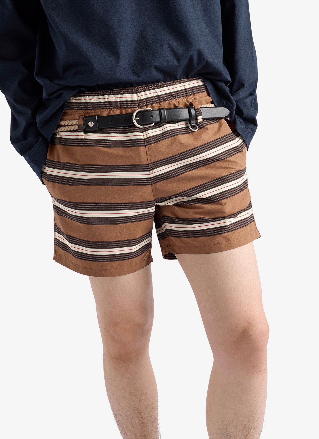 Prada Zwemshorts met streepprint - detail 4 bruin