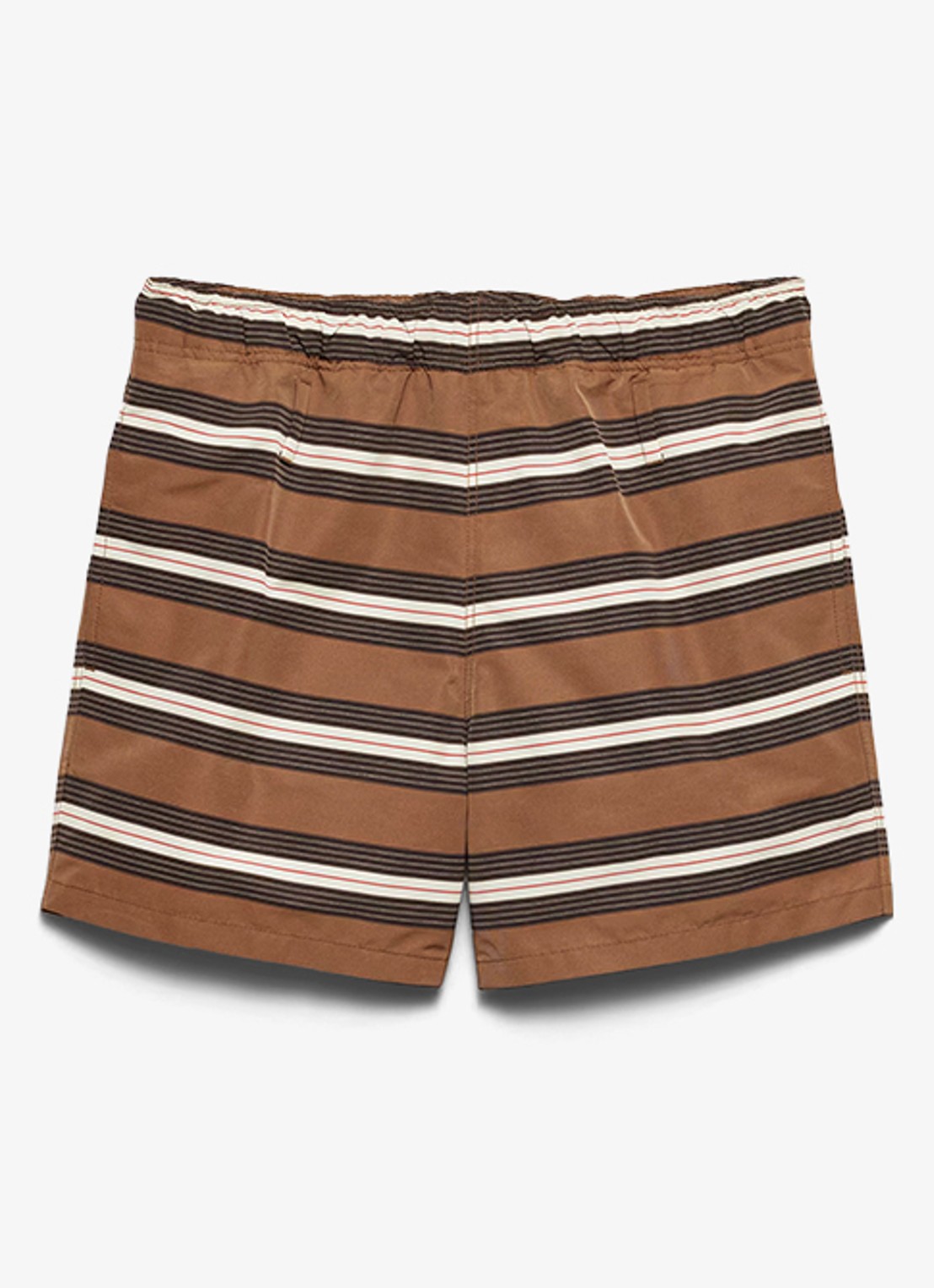 Prada Zwemshorts met streepprint - voorkant bruin