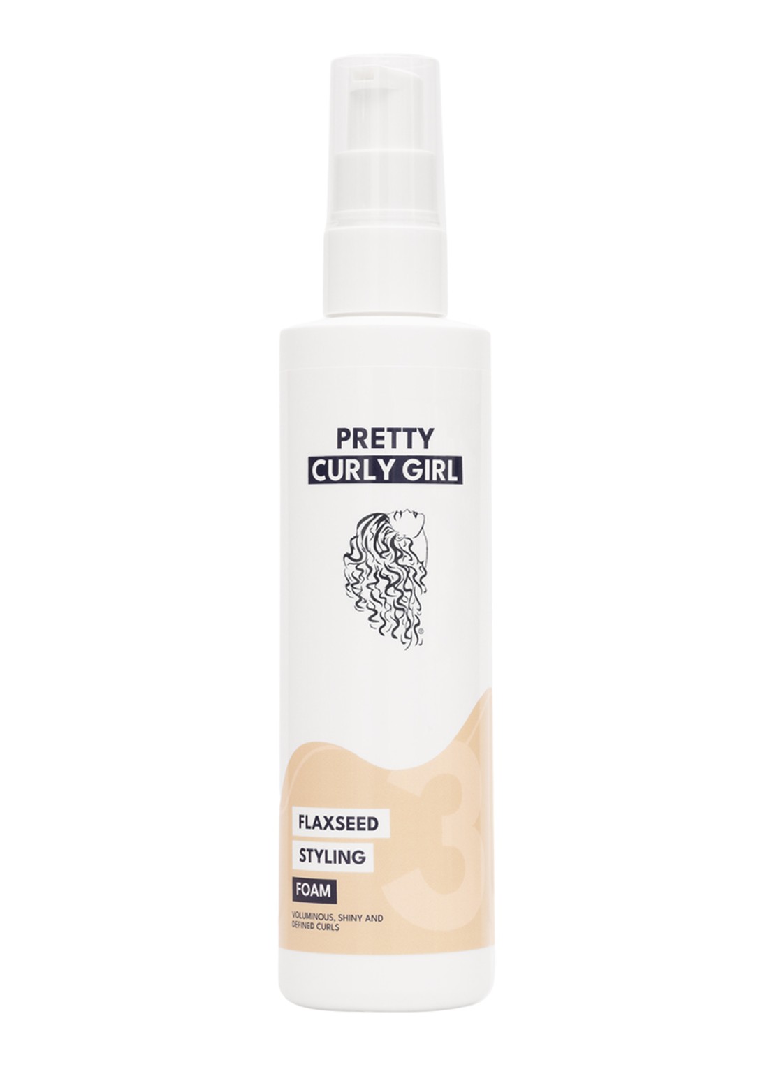 Pretty Curly Girl Flaxseed Styling Foam - stylingmousse - voorkant undefined
