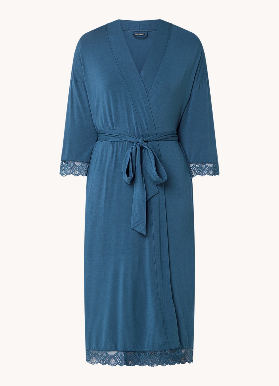 Pretty You Kimono met kant - voorkant 3 petrol