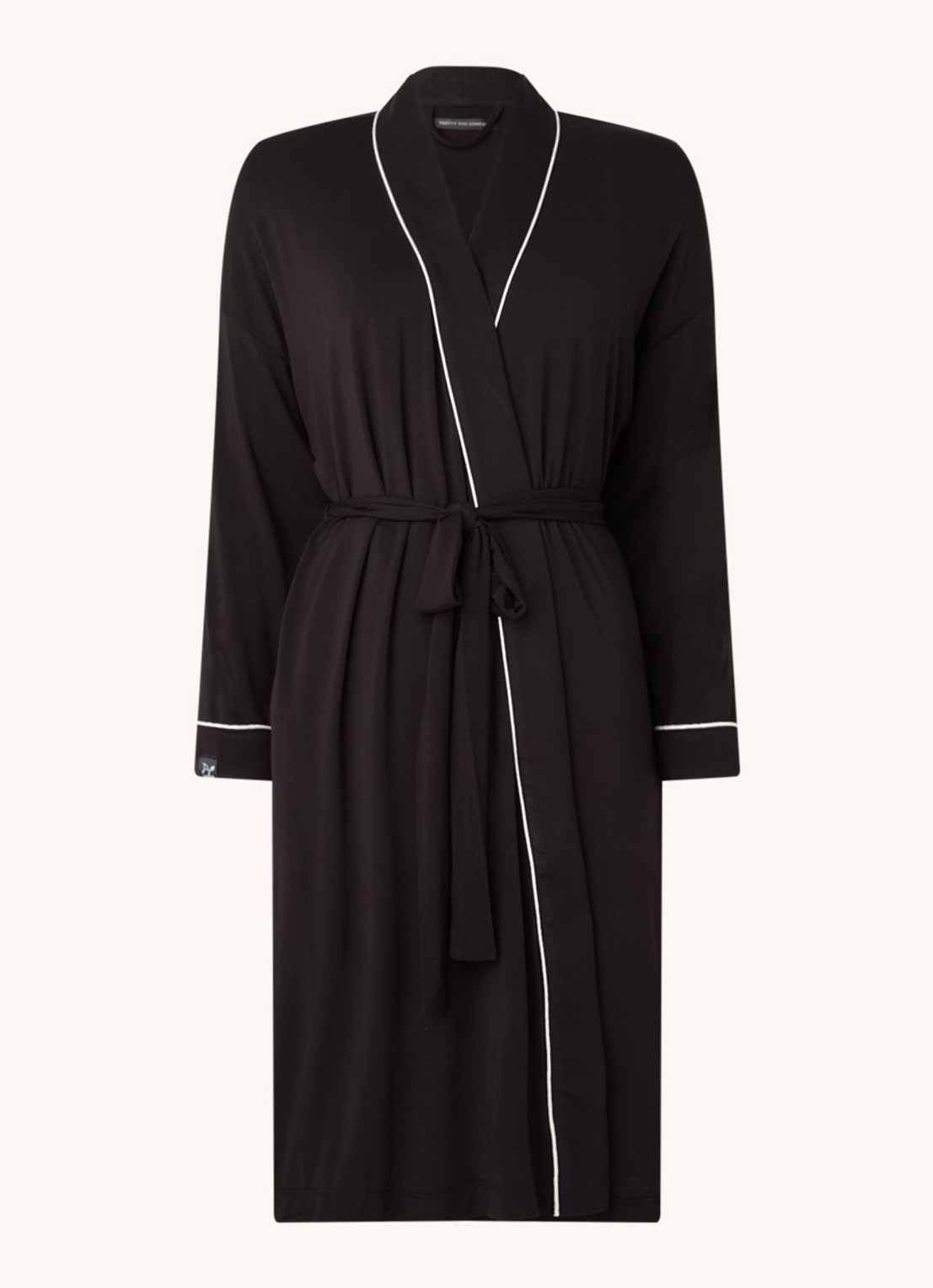Pretty You Kimono met strikceintuur - voorkant zwart