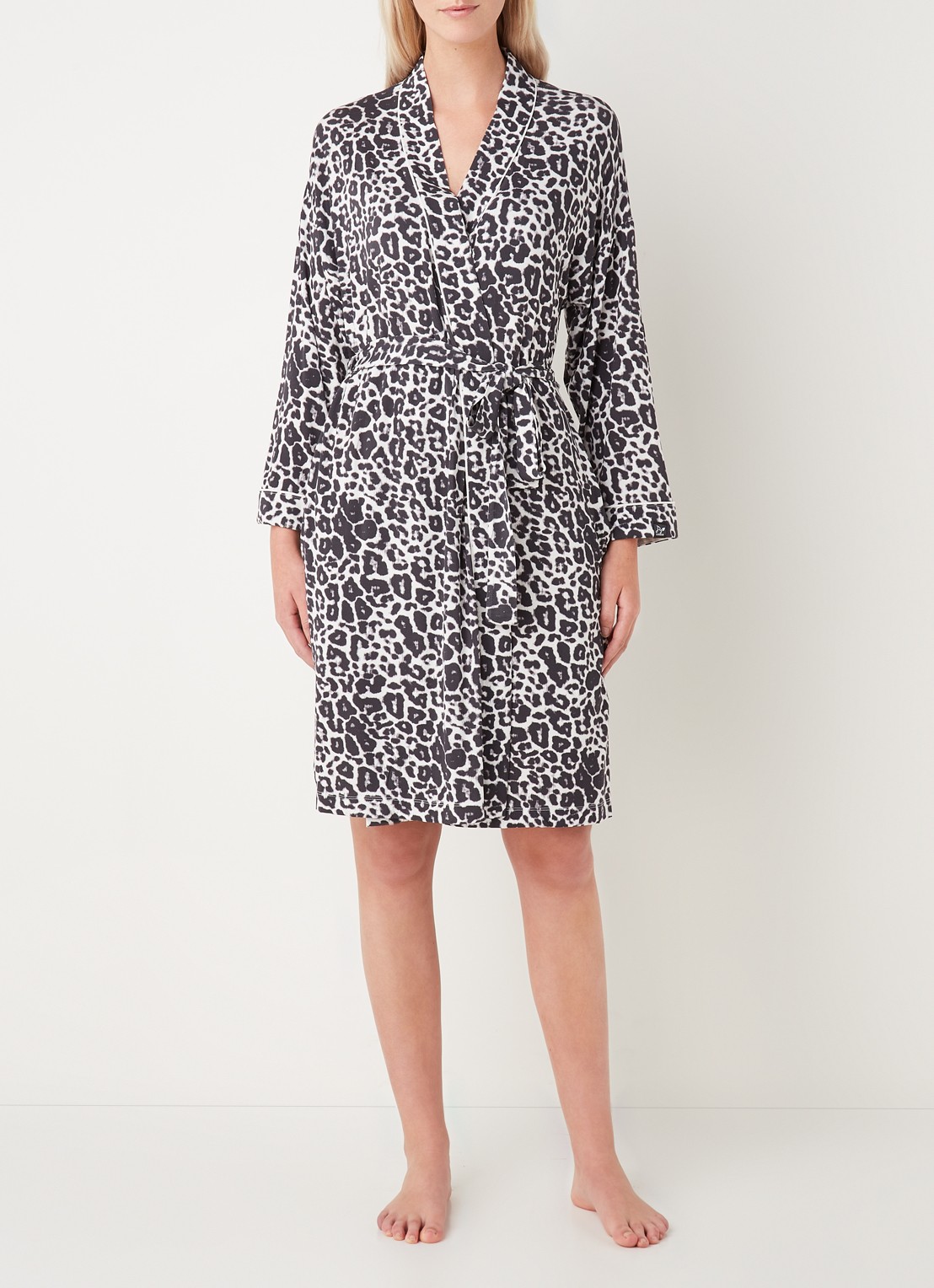 Pretty You Kimono met strikceintuur - voorkant 4 antraciet