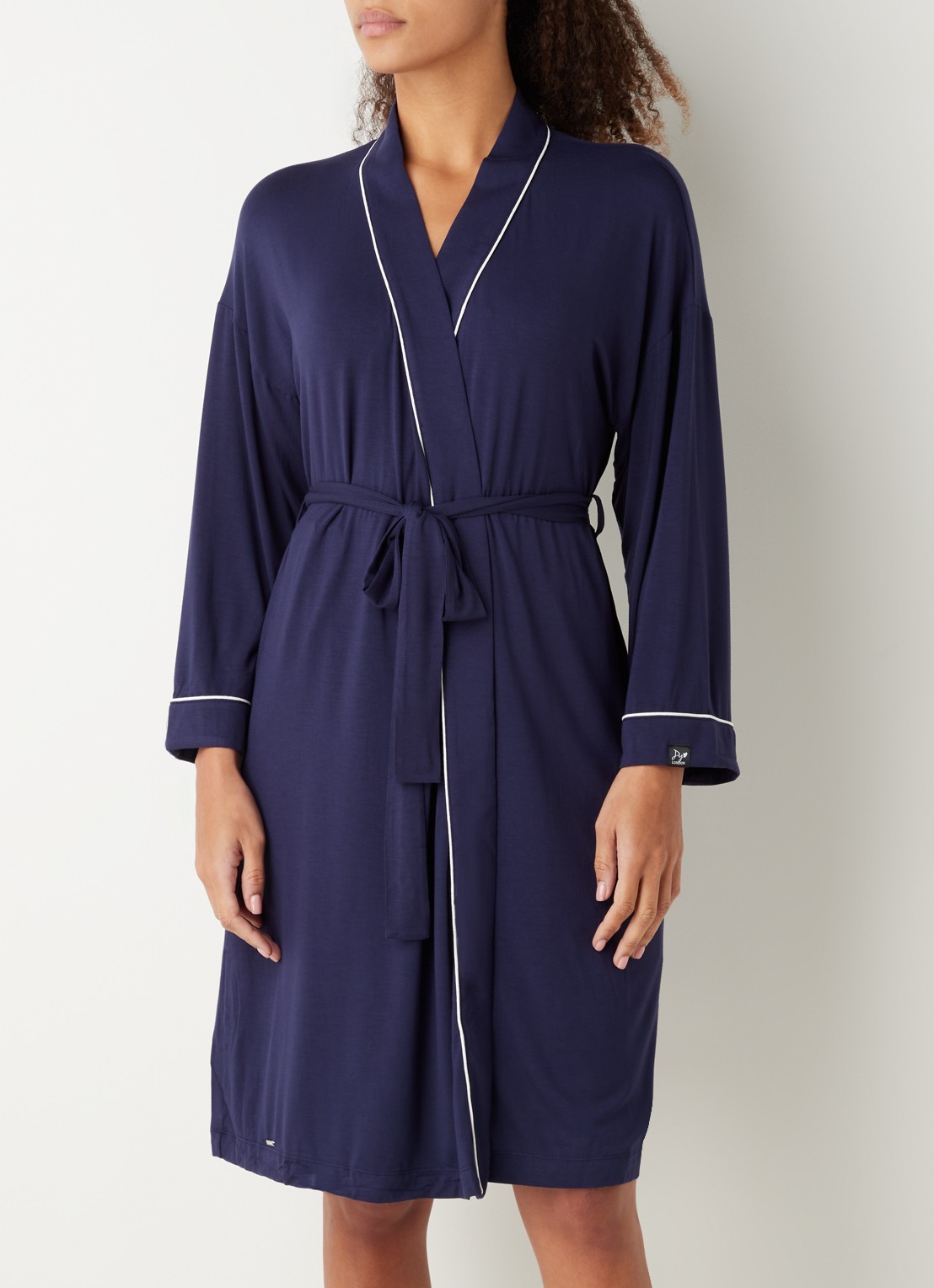 Pretty You Kimono met strikceintuur - voorkant royalblauw