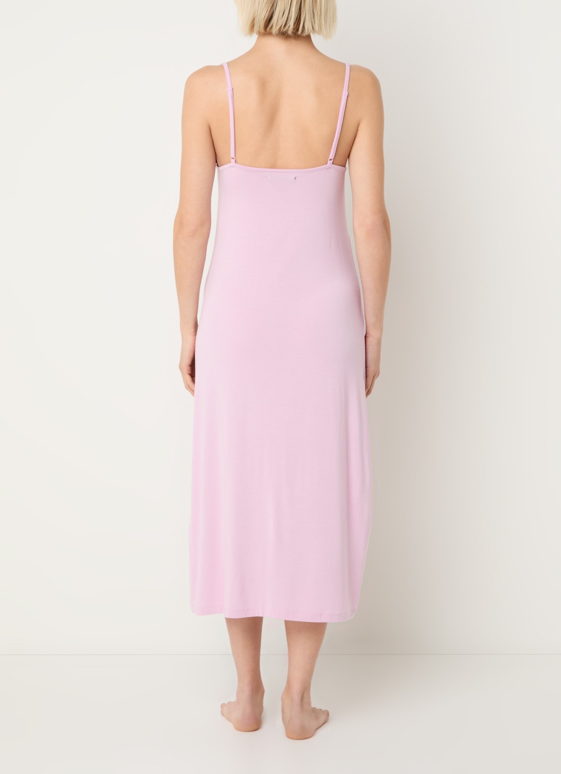 Pretty You Slipdress met split - achterkant 4 roze