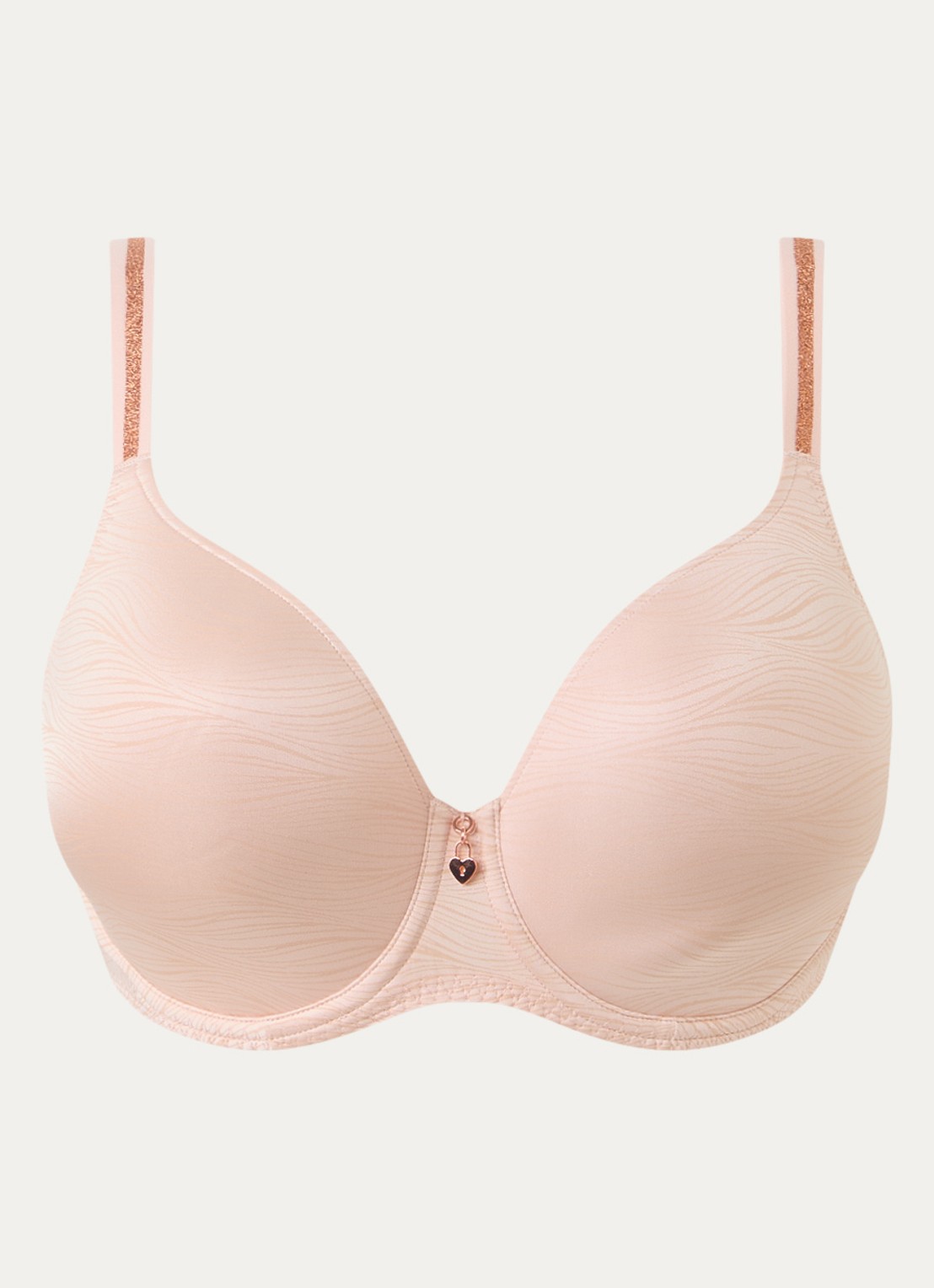 PrimaDonna Briana voorgevormde beugel bh met print - voorkant zalmroze