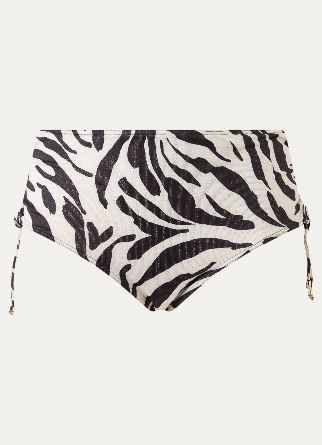 PrimaDonna Dalice hipster bikinislip met zebraprint en lurex - voorkant 2 wit