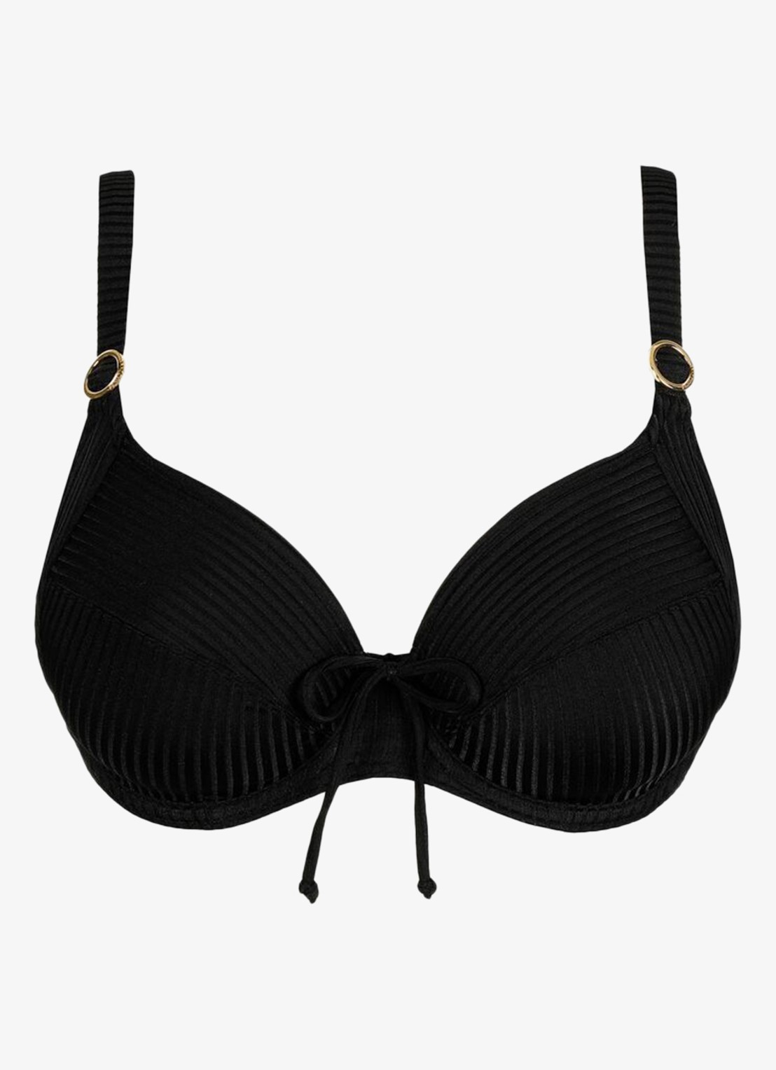 PrimaDonna Delray balconette bikinitop met structuur - voorkant zwart
