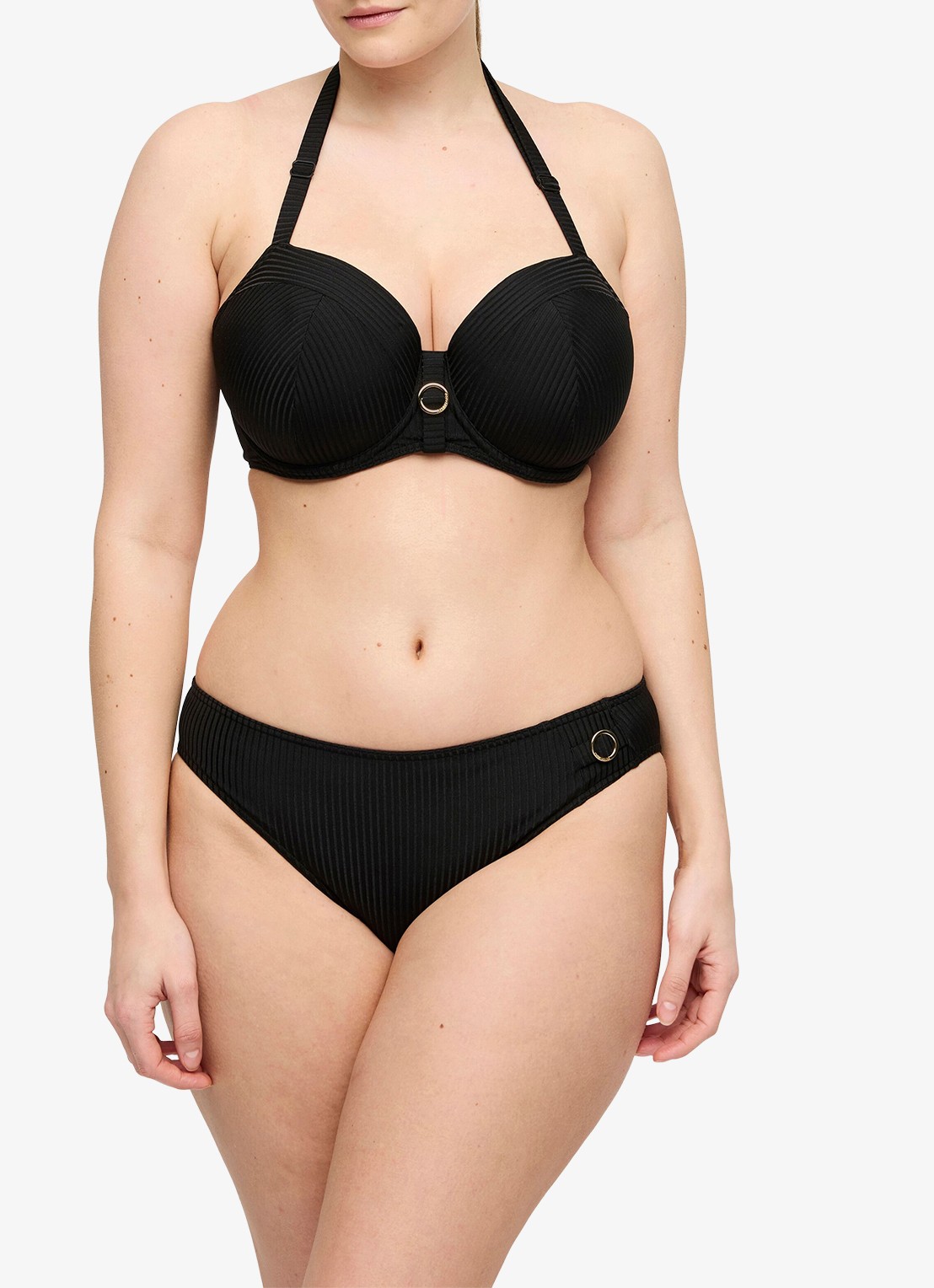 PrimaDonna Delray bikinislip met structuur - voorkant 2 zwart