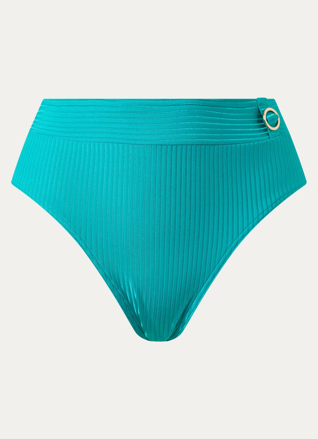 PrimaDonna Delray hipster bikinislip met structuur - voorkant turquoise