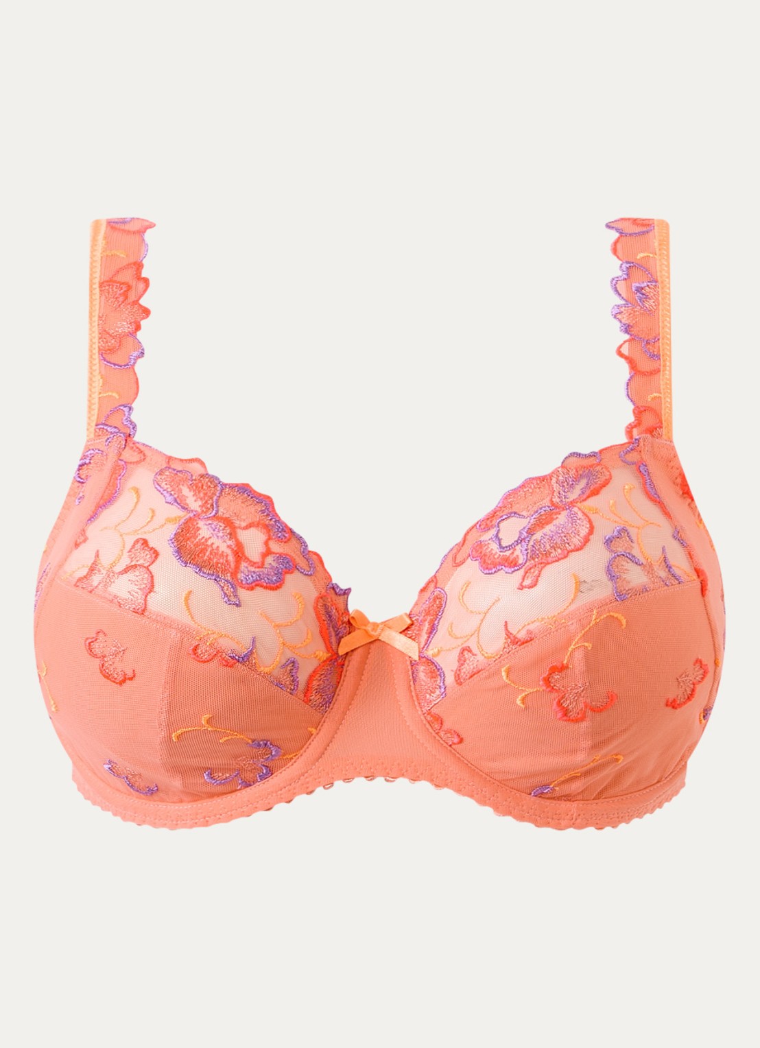 PrimaDonna Devdaha beugel bh met overlay van mesh - voorkant 4 koraalroze